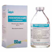 Левофлоксацин Інфузія розчин д/інф. 0,5% по 150 мл (пляшка)