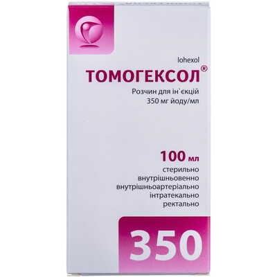 Томогексол раствор д/ин. 350 мг йоду/мл по 100 мл (флакон)