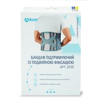 Бандаж підтримуючий Алком 2039 з подвійною фіксацією сірий розмір 2
