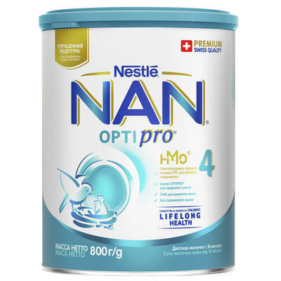 Смесь сухая молочная NAN 4 Optipro с 18 месяцев 800 г