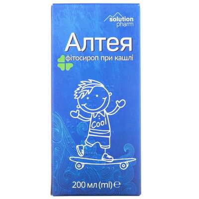 Алтея Solution Pharm Фармаком Фармаком фітосироп при кашлі по 200 мл (флакон)