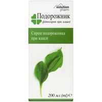 Подорожник фитосироп при кашле Solution Pharm по 200 мл (флакон)