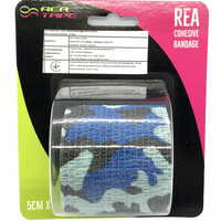 Бинт эластичный Rea Tape когезивный камо голубой 4,5 м х 5 см