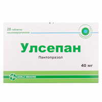 Улсепан таблетки по 40 мг №28 (4 блістери х 7 таблеток)