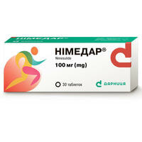 Нимедар таблетки по 100 мг №30 (3 блистера х 10 таблеток)