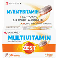 Зест Мультивітамін таблетки №30 (флакон)
