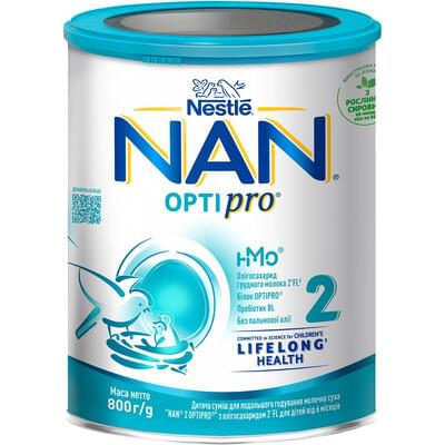 Смесь сухая молочная NAN 2 Optipro с 6-ти месяцев 800 г