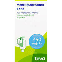 Моксифлоксацин-Тева розчин д/інф. 400 мг / 250 мл по 250 мл (флакон)