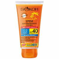 Крем для безпечної засмаги Біокон Високий захист SPF 40 160 мл