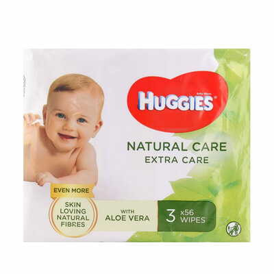 Салфетки влажные детские Huggies Natural Care Extra Care 168 шт.