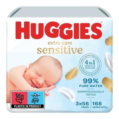 Салфетки влажные детские Huggies Pure Extra Care 168 шт.