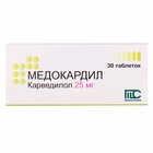 Купити Медокардил таблетки по 25 мг №30 (3 блістери х 10 таблеток) Медокардил таблетки по 25 мг №30 (3 блістери х 10 таблеток)