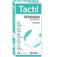 Пелюшки гігієнічні поглинаючі Tactil розмір 90 см x 60 см 10 шт.