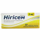 Купити Нігісем таблетки по 5 мг №30 (3 блістери х 10 таблеток) Нігісем таблетки по 5 мг №30 (3 блістери х 10 таблеток)