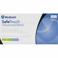 Перчатки смотровые Medicom SafeTouch Advanced Black нитриловые нестерильные неприпудренные размер L пара