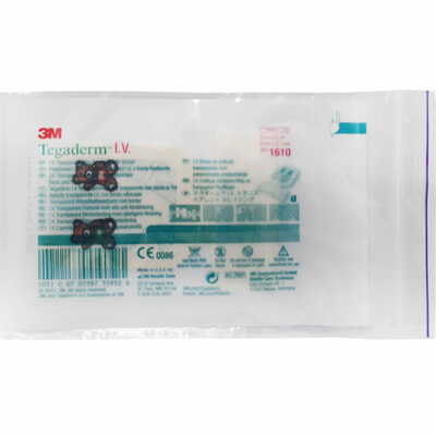 Повязка пленочная 3М Tegaderm I.V 1610 с вырезом для педиатрии прозрачная 5 см х 5,7 см 1 шт.