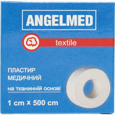 Пластырь медицинский Angelmed на тканевой основе 1 см х 500 см 1 шт.