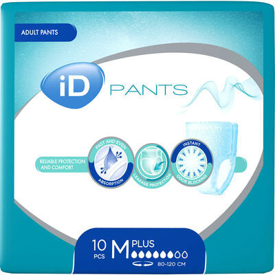 Підгузки-труси для дорослих iD Pants Plus Medium дихаючі 10 шт.