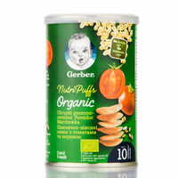 Снеки Nestle Gerber Organic Nutripuffs Томати та морква пшенично-вівсяні 35 г