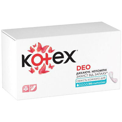 Прокладки щоденні Kotex Deo Ультратонкі покращенні 56 шт.