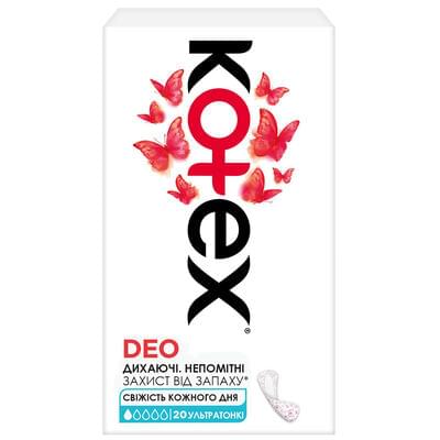 Прокладки ежедневные Kotex Deo Ультратонкие улучшенные 20 шт.