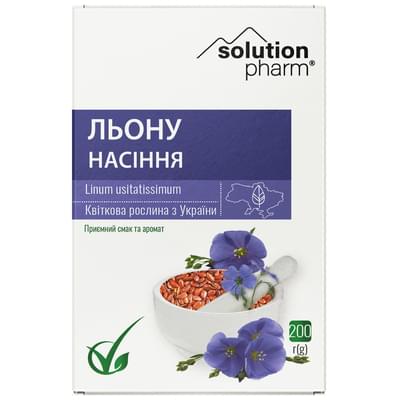 Льону насіння Solution Pharm по 200 г (коробка з внутр. пакетом) (Ключі Здоров`я)
