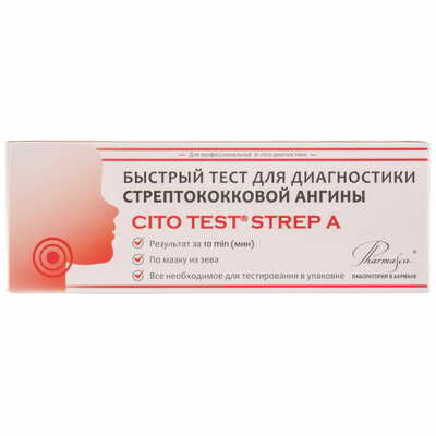 Експрес-тест Cito Test Strep A для діагностики стрептококової ангіни 1 шт.