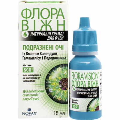 Флора Віжн Роздратовані очі краплі очні по 15 мл (флакон)