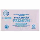 Купити Рукавички оглядові Dr.White Premium латексні нестерильні неприпудрені розмір M пара Рукавички оглядові Dr.White Premium латексні нестерильні неприпудрені розмір M пара