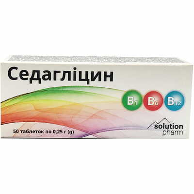 Седагліцин таблетки №50 (5 блістерів х 10 таблеток)