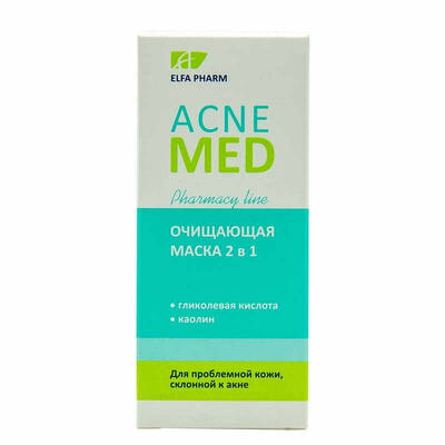 Маска для обличчя Elfa Pharm Acne Med 2 в 1 очищуюча 40 мл