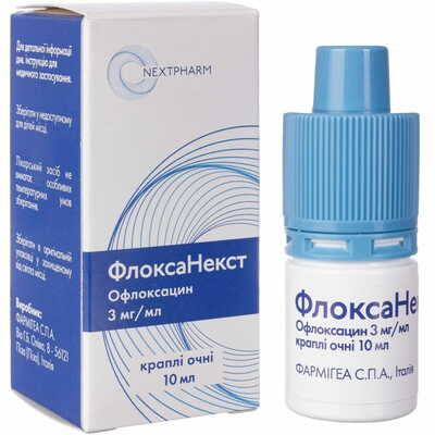 Флоксанекст краплі очні 3 мг/мл по 10 мл (флакон)