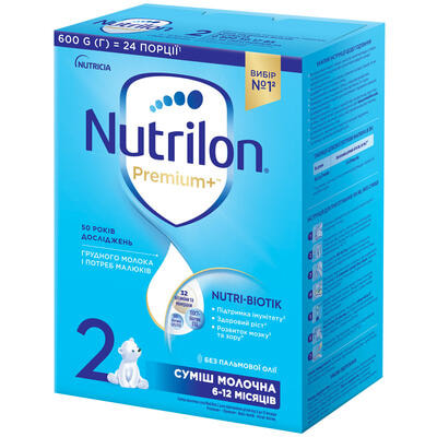 Смесь сухая молочная Nutrilon 2 Premium+ с постбиотиками от 6 до 12 месяцев 600 г