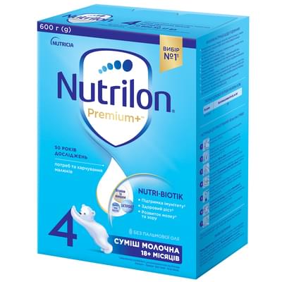 Суміш суха молочна Nutrilon 4 Premium+ з постбіотиками з 18 місяців 600 г