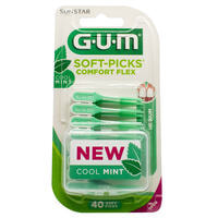 Набір міжзубних щіток Gum Soft Picks Comfort Flex Mint стандартні 40 шт.