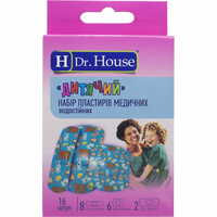 Пластир медичний Dr. House Дитячий водостійкий набір 16 шт.