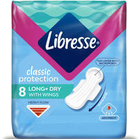 Прокладки гигиенические Libresse Classic Protection Long+ Dry 8 шт.