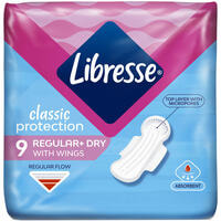 Прокладки гигиенические Libresse Classic Protection Regular+ Dry 9 шт.