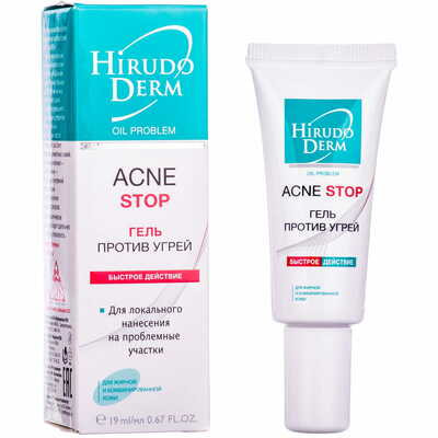 Гель для обличчя Hirudo Derm Oil Problem Acne Stop проти вугрів 19 мл