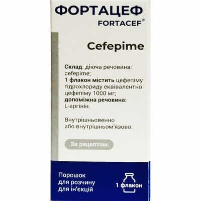 Фортацеф порошок д/ін. по 1000 мг (флакон)