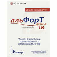Альфорт Декса І.В. раствор д/ин. 50 мг / 2 мл по 2 мл №6 (ампулы)