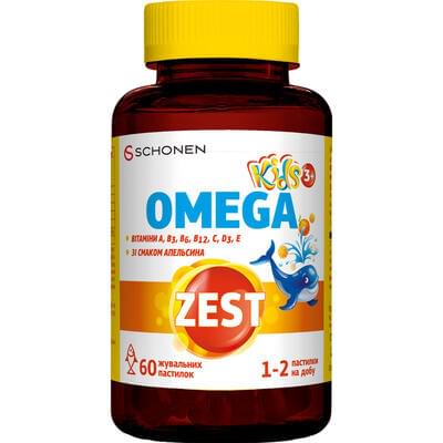 Зест Кідс Омега пастилки жув. №60 (флакон)