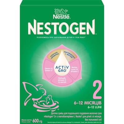 Смесь сухая молочная Nestogen 2 с лактобактериями L. Reuteri с 6 месяцев 600 г