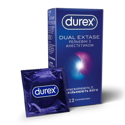 Презервативы Durex Dual Extase 12 шт.