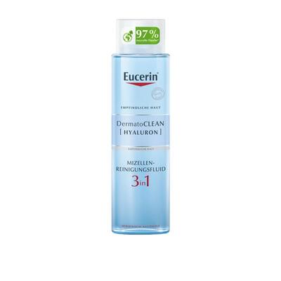 Флюид для лица Eucerin DermatoClean Hyaluron 3 в 1 мицеллярный для чувствительной кожи 400 мл