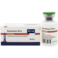 Ванкоміцин-Віста ліофілізат д/інф. 1000 мг по 20 мл (флакон)