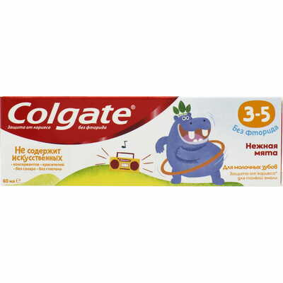 Зубна паста дитяча Colgate Ніжна м`ята без фторида від 3 до 5 років 60 мл