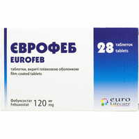 Еврофеб таблетки по 120 мг №28 (2 блистера х 14 таблеток)
