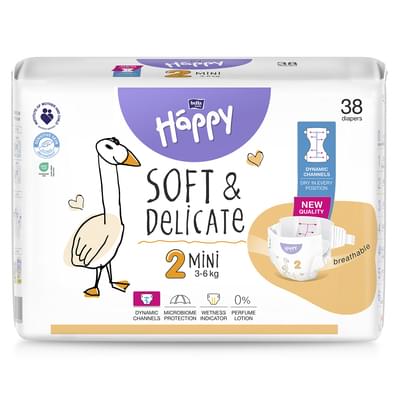 Підгузки Bella Happy Baby Mini розмір 2, 3-6 кг, 38 шт.