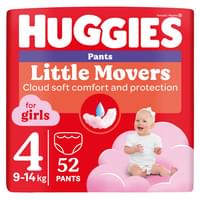 Купити Підгузки-трусики Huggies Pants для дівчаток розмір 4, 9-14 кг, 52 шт. NEW Підгузки-трусики Huggies Pants для дівчаток розмір 4, 9-14 кг, 52 шт. NEW